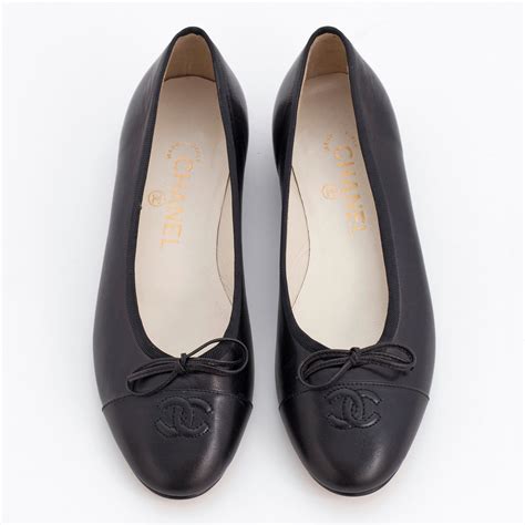 chanel black ballet shoes|Chanel ballet flats price euro.